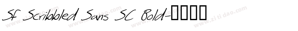 SF Scribbled Sans SC Bold字体转换